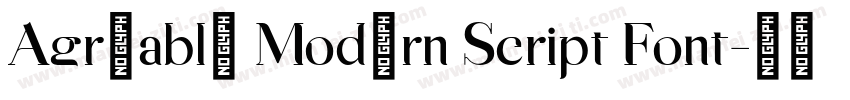 Agreable Modern Script Font字体转换